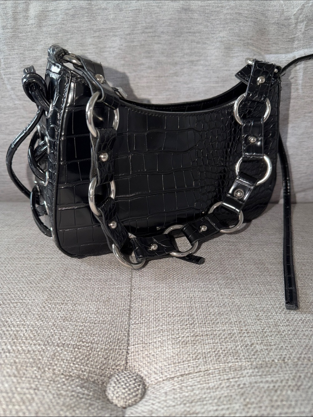 Kez Croc Shoulder Bag